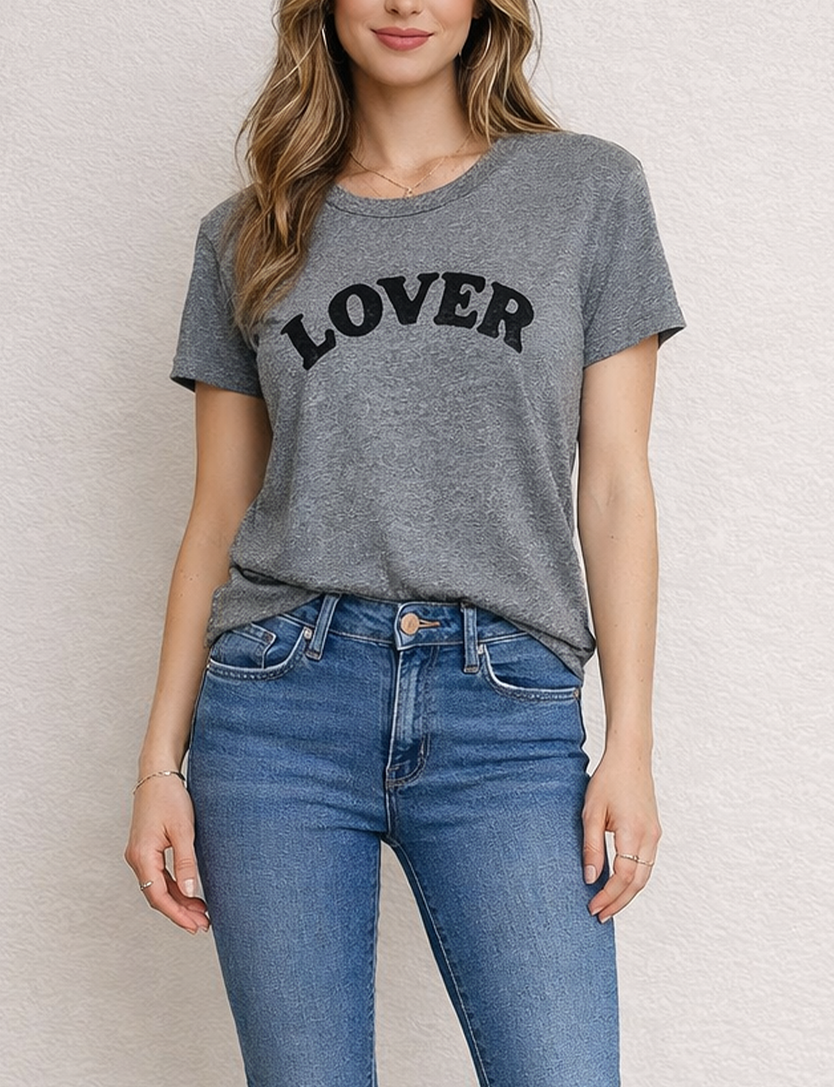 Lover Tee, Heather Grey