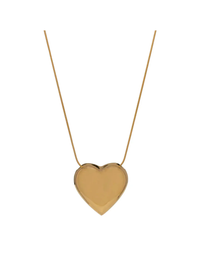 Large Cora Heart Necklace, Gold