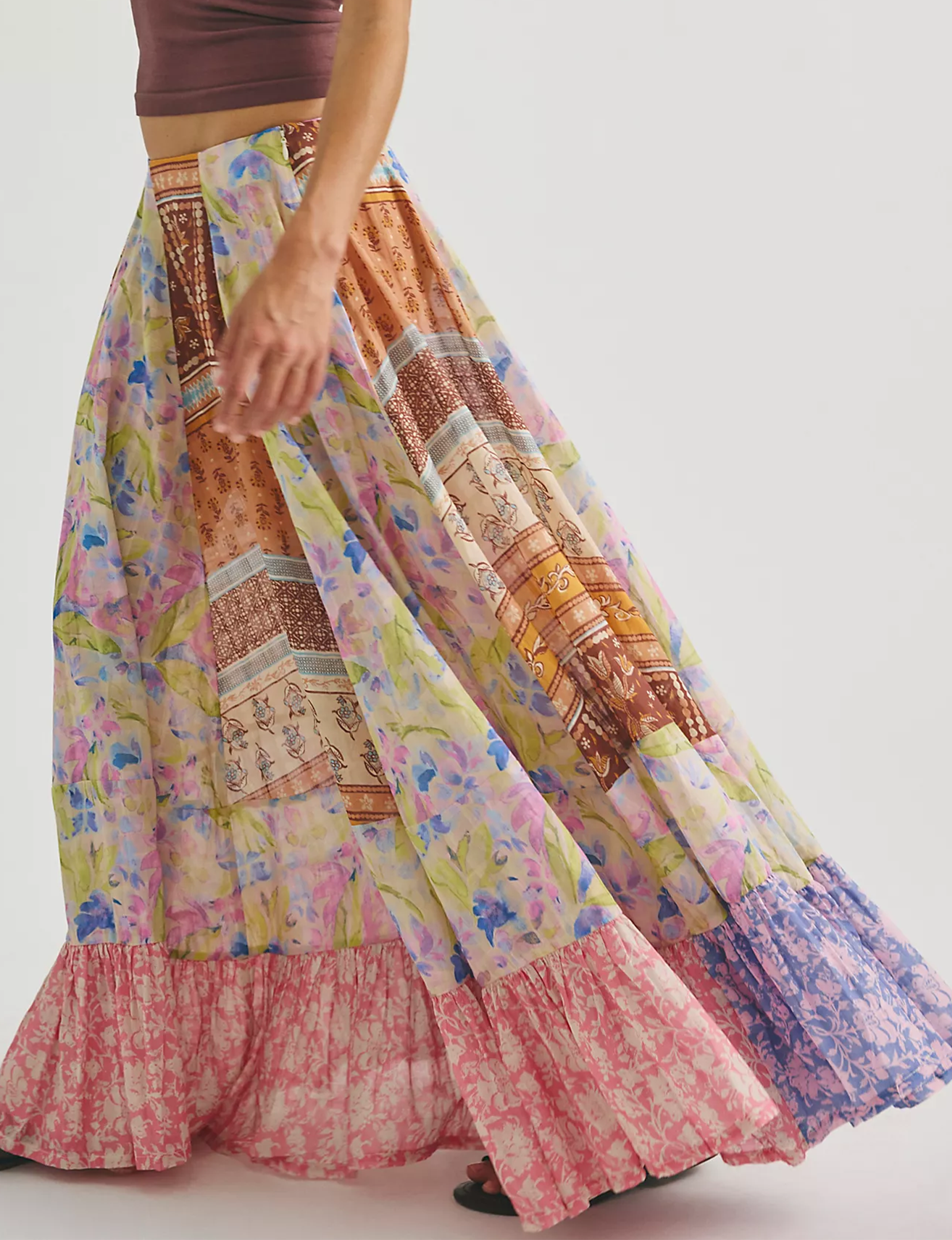 Santa Eulalia Printed Maxi Skirt, Multi/Combo
