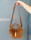 Mini Kai Crossbody, Chestnut Suede