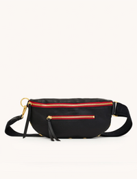Charles Medium Crossbody, Black/Brushed Gold