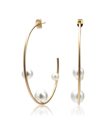 Allie Pearl Hoops, Gold