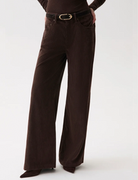Jadyn Low Slung Corduroy Palazzo, Mocha