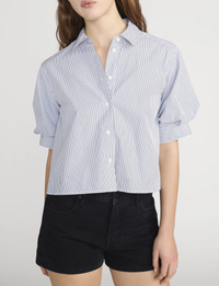 The Billow Shirt, Navy/Stripe