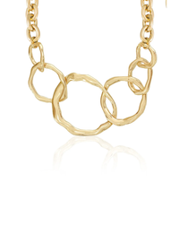 Interlocking Chain Necklace, Gold