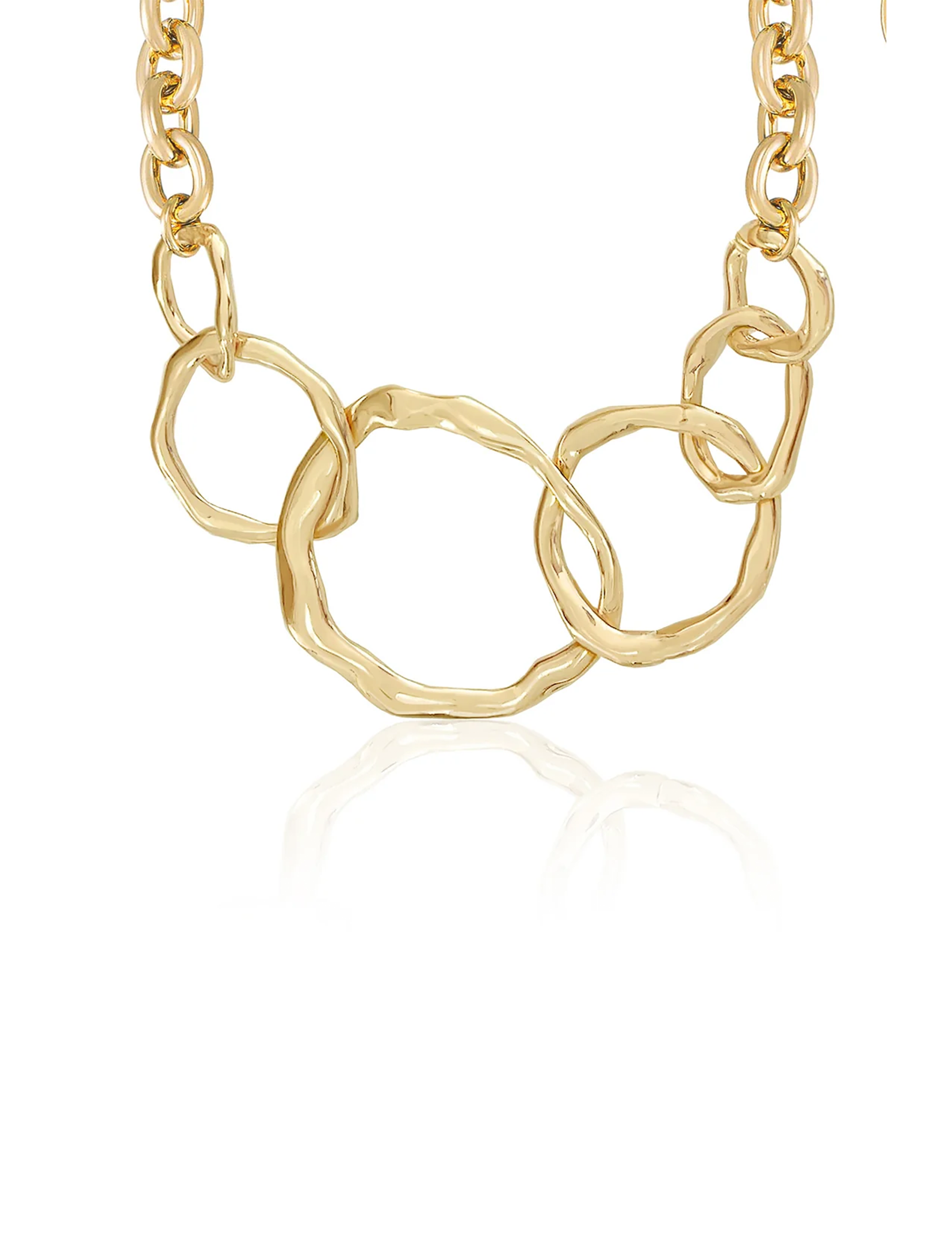 Interlocking Chain Necklace, Gold