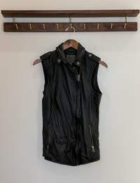 Muubaa Leather Vest, Black