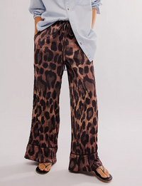 All Out Satin Leopard Pant, Coffee/Combo