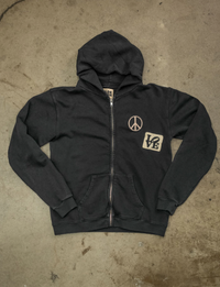 Peace Now Zip Fleece, Coal Pigment