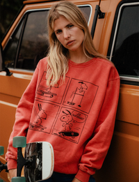 Peanuts 'Joe Cool' Snoopy Sweatshirt, Washed Red