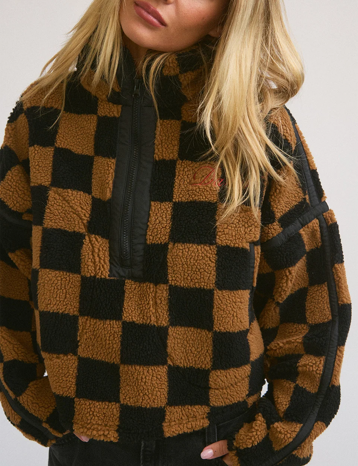 Big Sky Sherpa Half Zip, Checkmate