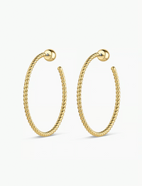 Crew Large Hoops, Gold