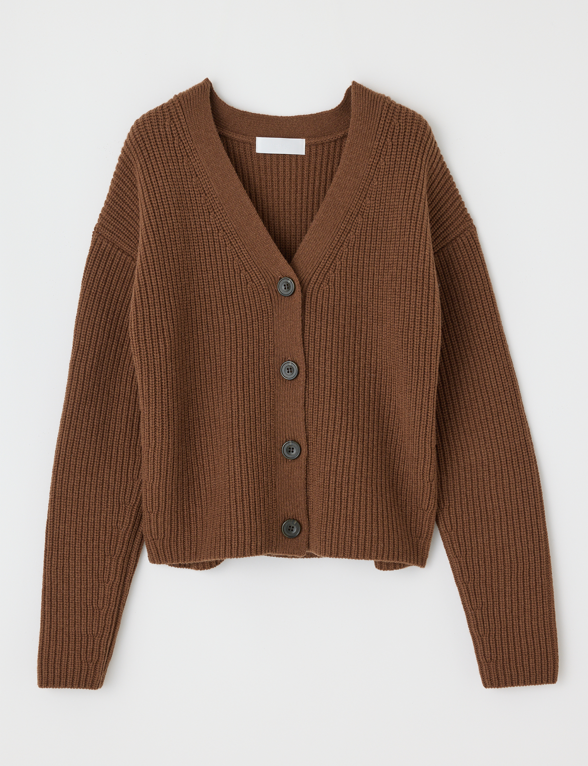 V Neck Cardigan, Brown