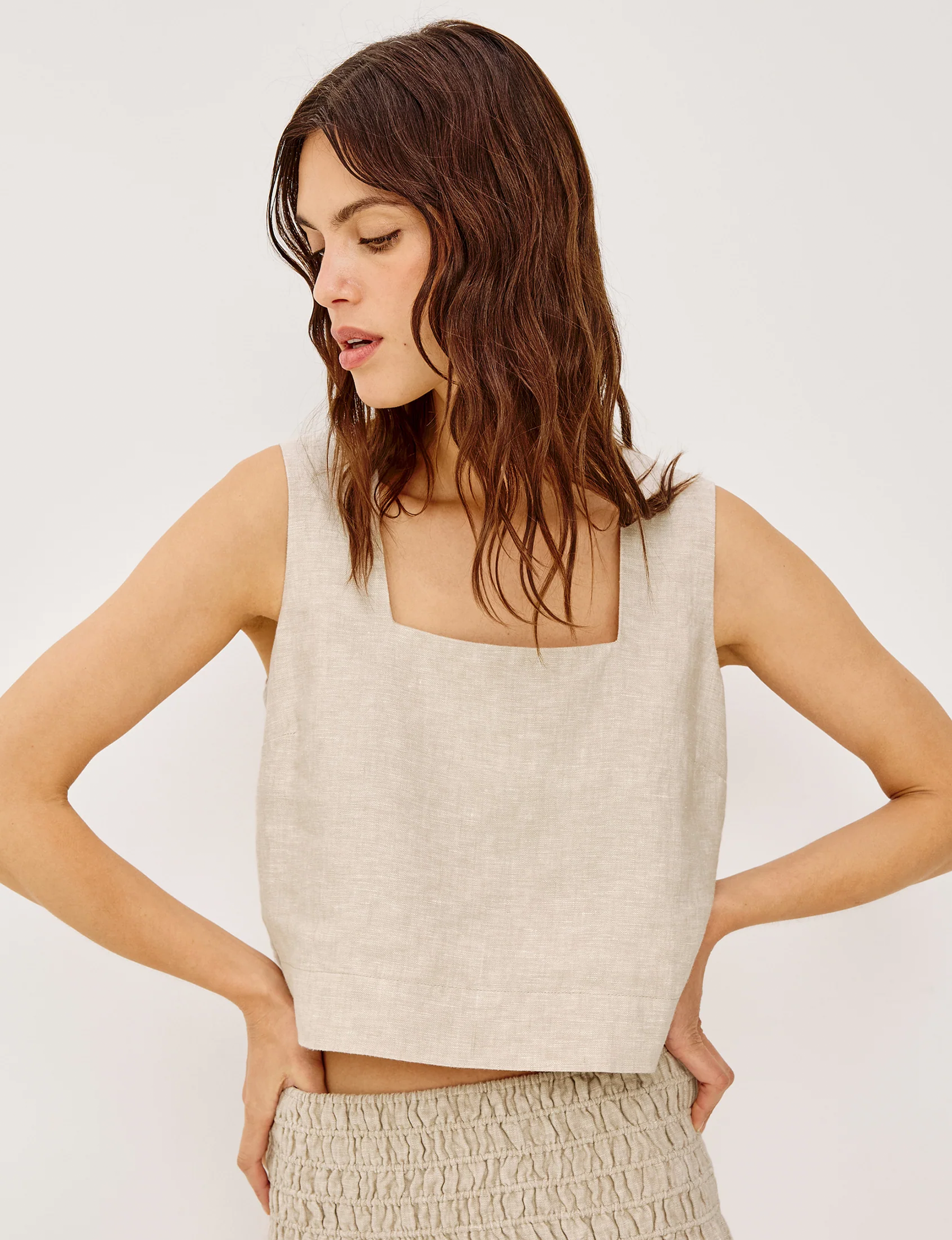 Akira Tank, Heathered Flax