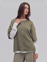 Margot Sweater Tee, Kalamata Melange