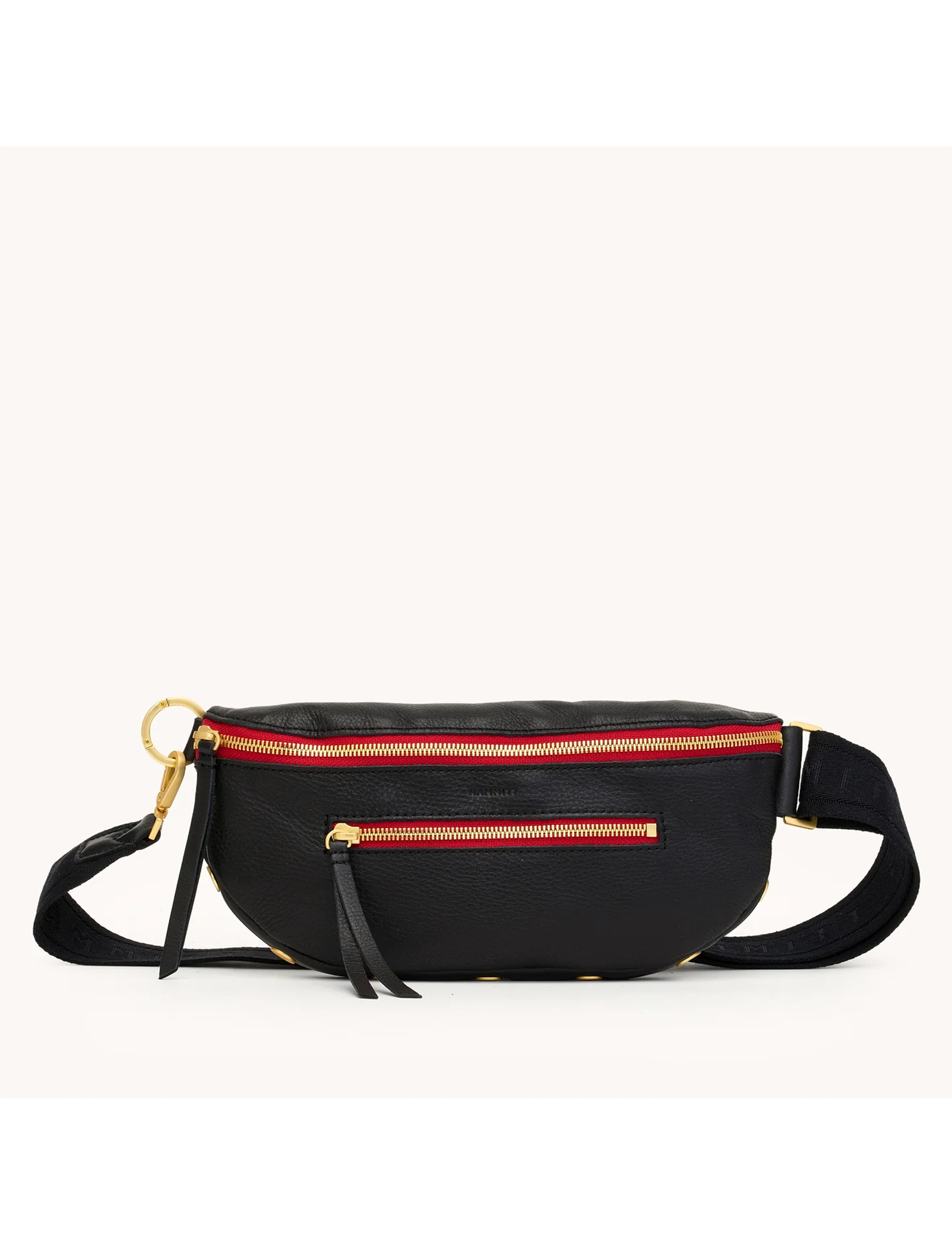 Charles Medium Crossbody, Black/Brushed Gold