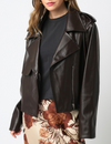 Emery PU Jacket, Dark Chocolate