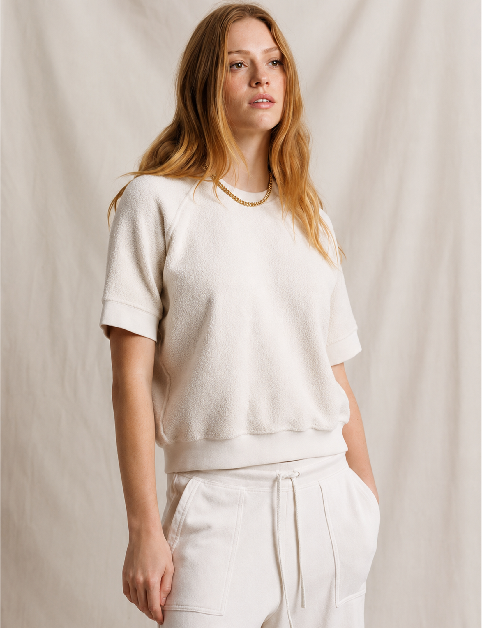 Kennedy Fleece, Bright Ivory