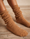 Staple Slouch Socks, Camel