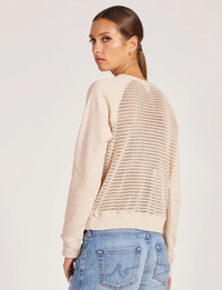 Mesh Back Pullover, Sandy