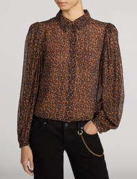 Silk Prairie Shirt, Leopard