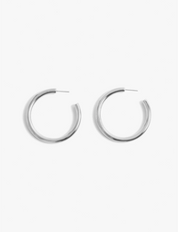 Michaela Hoops 2", Silver