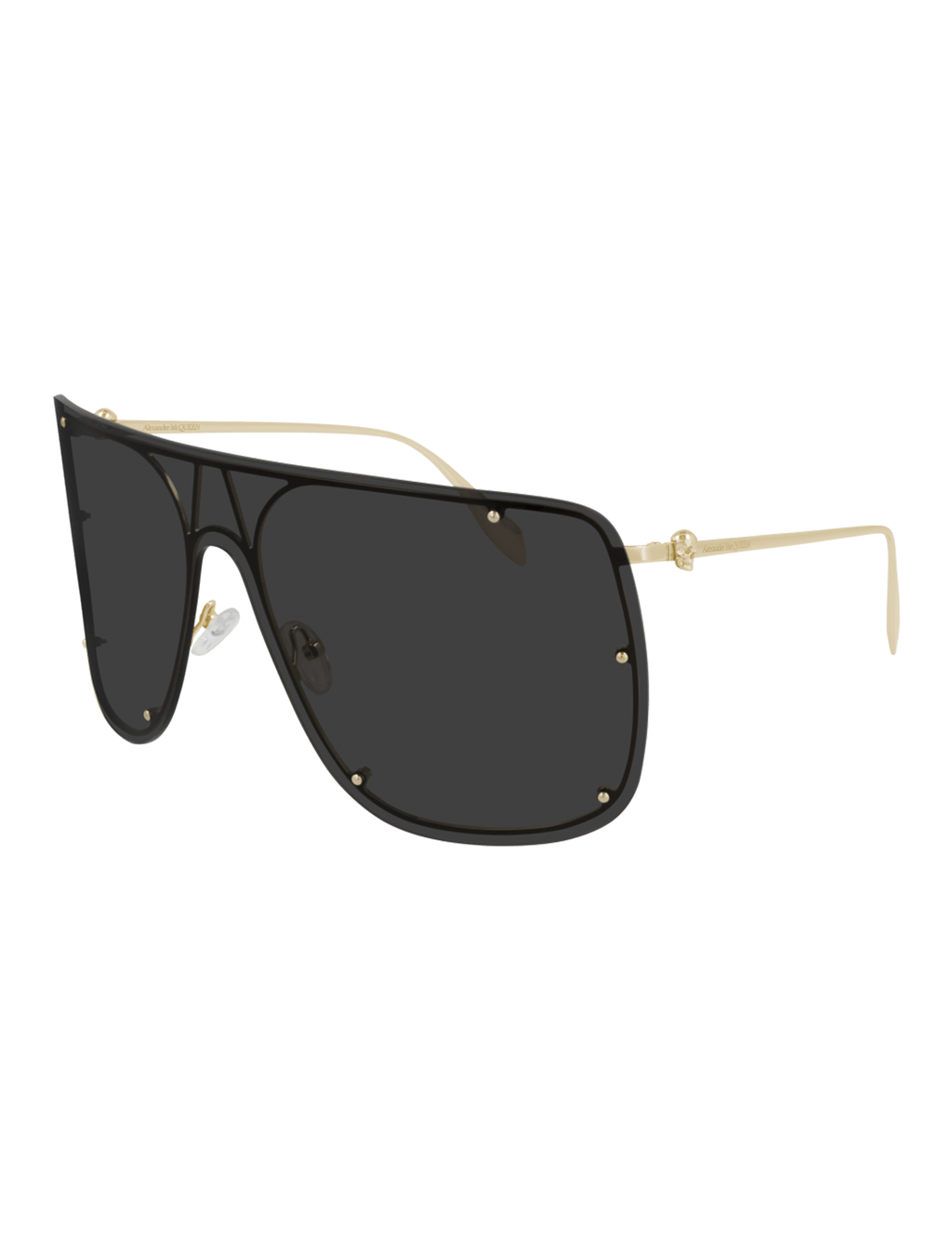 Mask Sunglasses, Gold/Grey