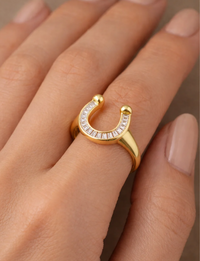 Off To The Races Signet Ring, Gold