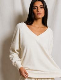 Sinead Sweatshirt, Bright Ivory