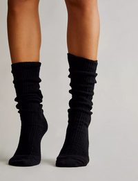 Staple Slouch Socks, Black