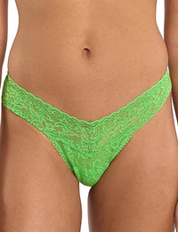 Signature Lace Original Rise Thong, Lucky Me Green