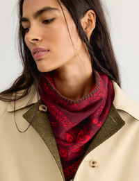 Carmen Knitted Triangle, Wine
