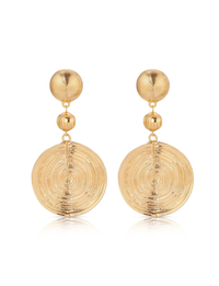 Swirl Pendant Earrings, Gold