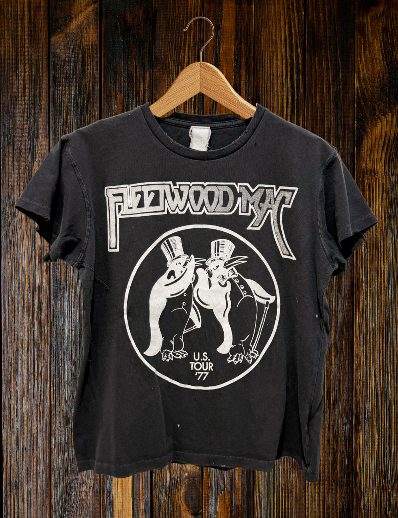 Fleetwood Mac U.S. Tour '77 Crew Tee, Coal