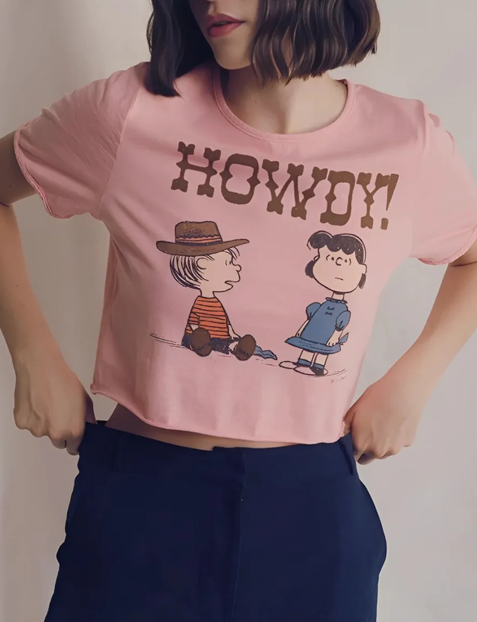 Peanuts Howdy Partner Tee, Pink