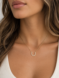 Montana Horseshoe Necklace, Gold