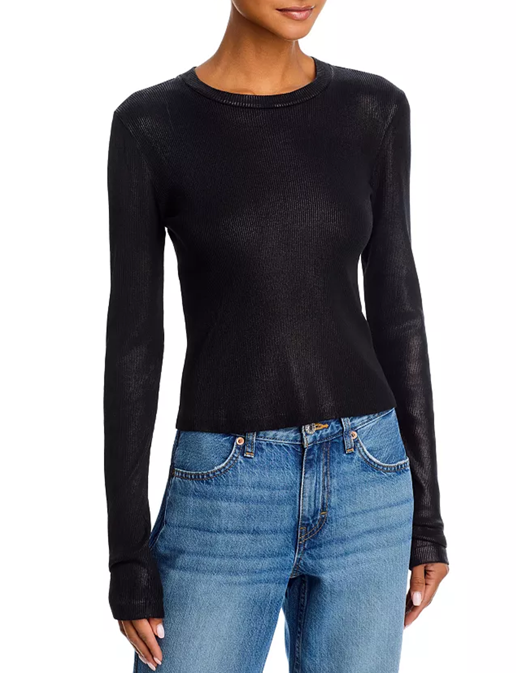 90s Baby Long Sleeve, Black Foil