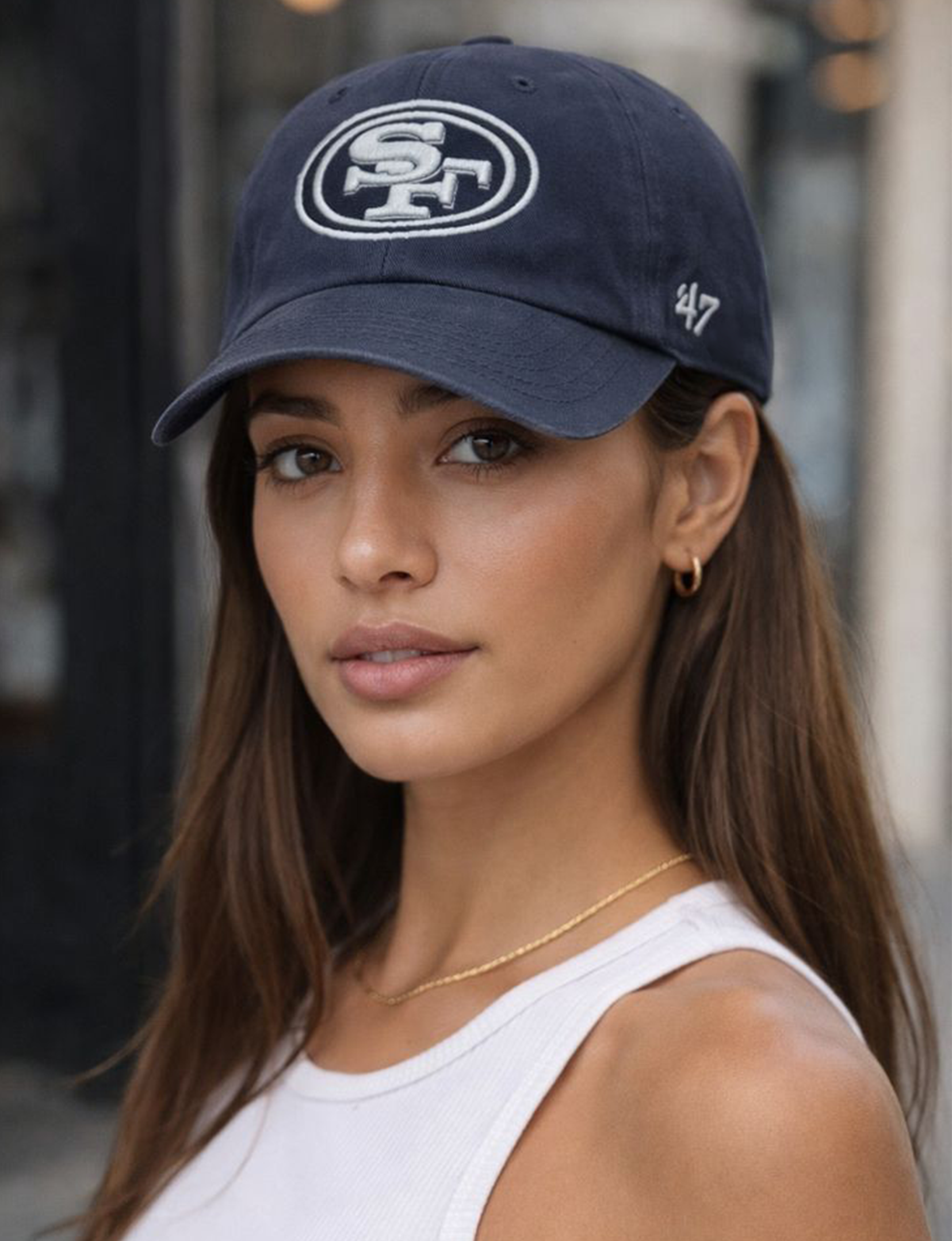 SF 49ers Basic Cap, Vintage Navy/White