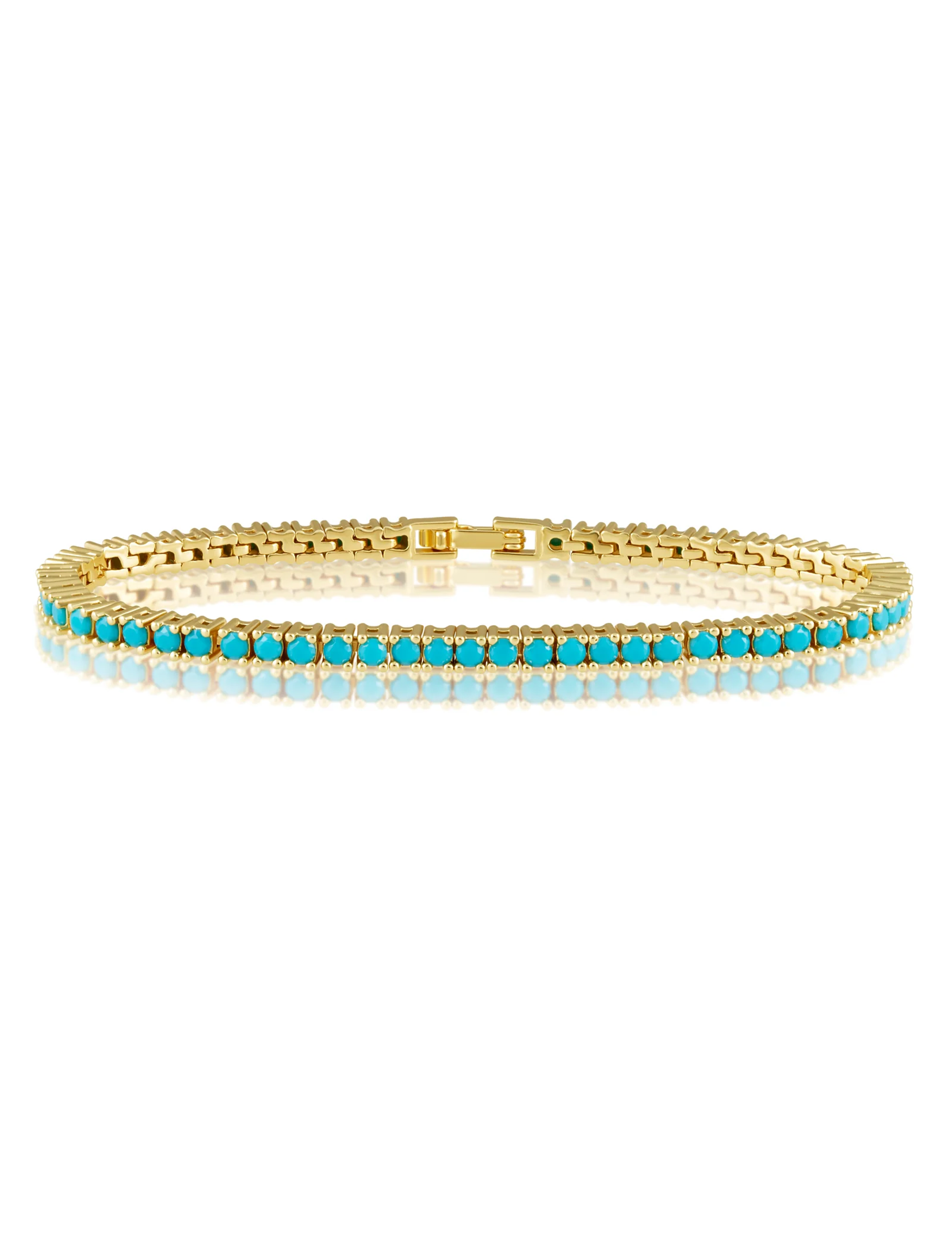 Karla Tennis Bracelet, Turquoise