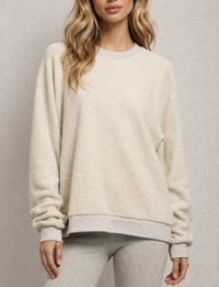 Oversized Ziggy Inside Out Sweatshirt, Heather Grey