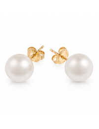 Jackie O. Pearl Studs, Gold