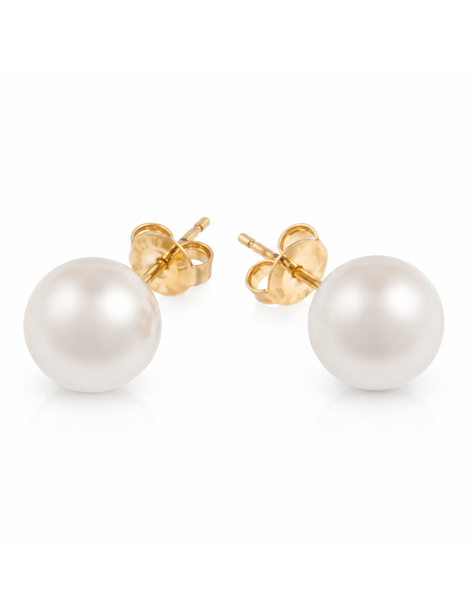 Jackie O. Pearl Studs, Gold