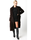 Devin Faux Fur Coat, Brown