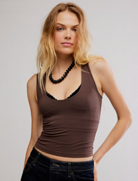 Clean Lines Muscle Cami, French Chocolate