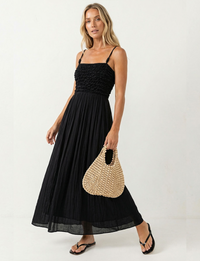 The Cord Maxi Dress, Black