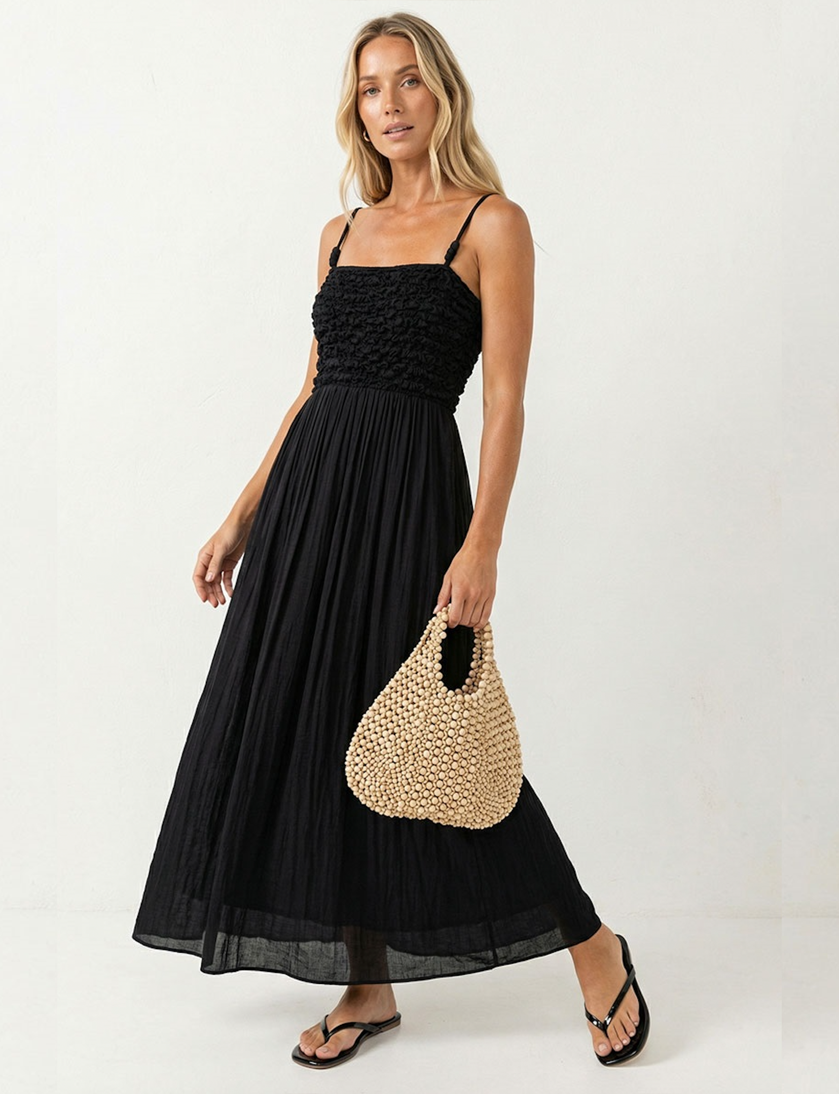 The Cord Maxi Dress, Black