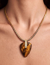 Solstice Pendant Choker, Tiger Eye