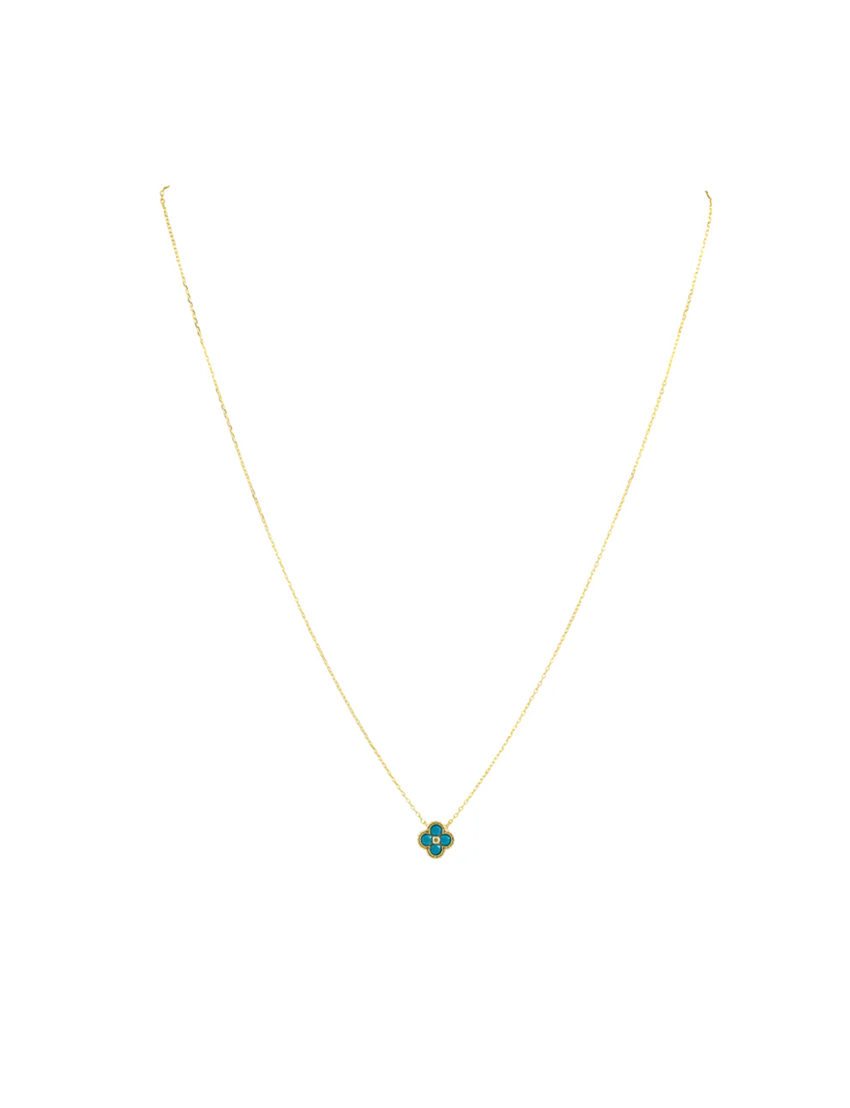 Mini Gracie CZ Pendant Necklace, Turquoise