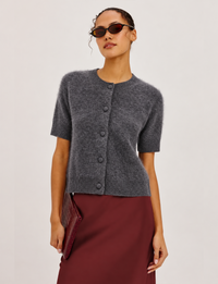 Roman Sweater Top, Charcoal
