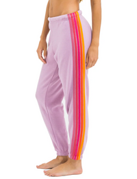 5 Stripe Sweatpants, Mauve/Magenta Orange